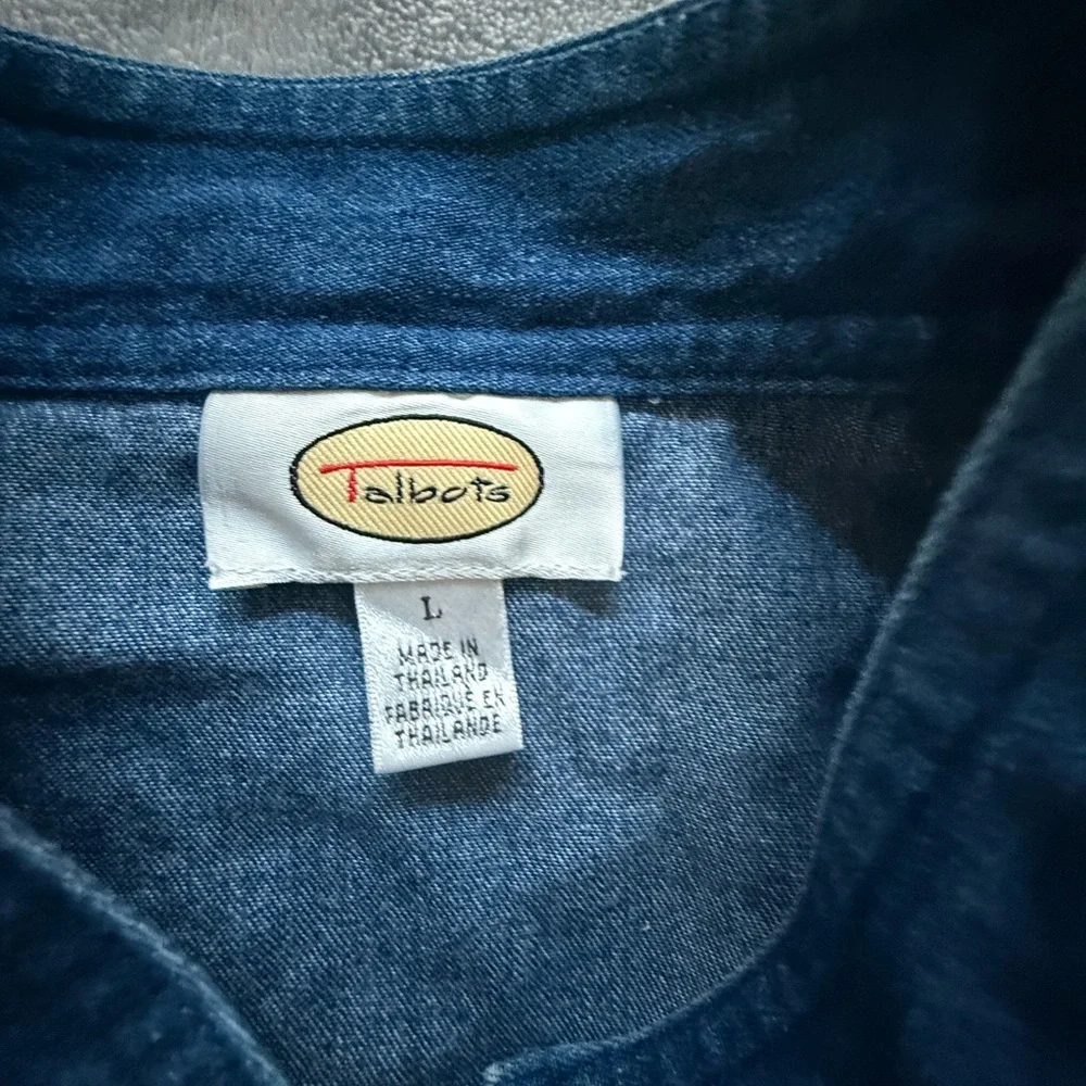 Talbots Classic Blue Denim Vest - Picture 5 of 6